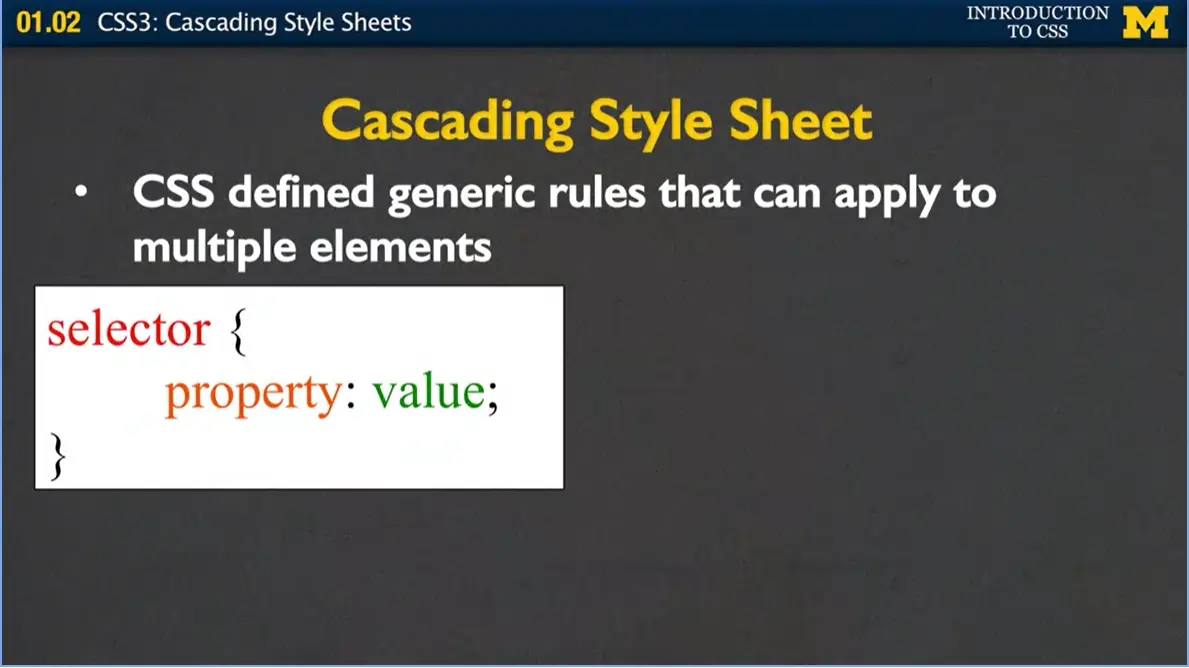 Cascade Style Sheet: Selector.