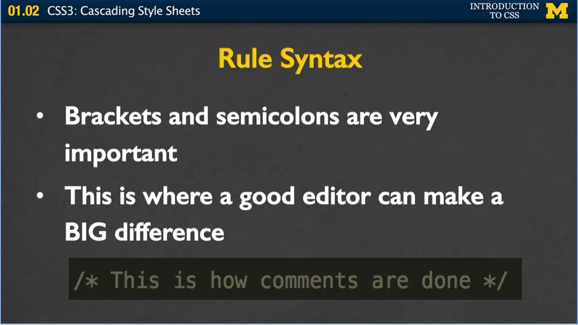 Rule Syntax.