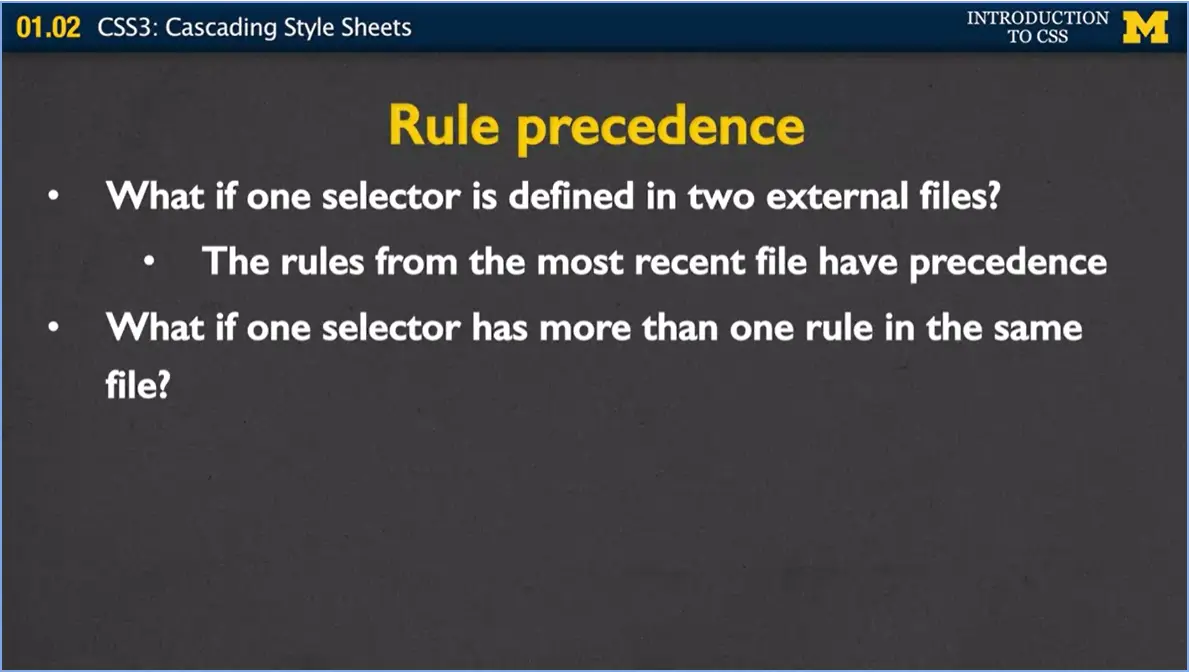 Rule Precedence, #1.