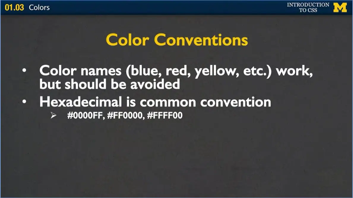 Color Conventions, #2.