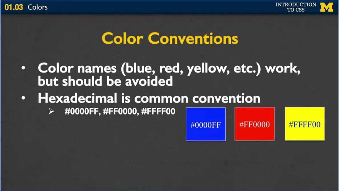 Color Conventions, #3.