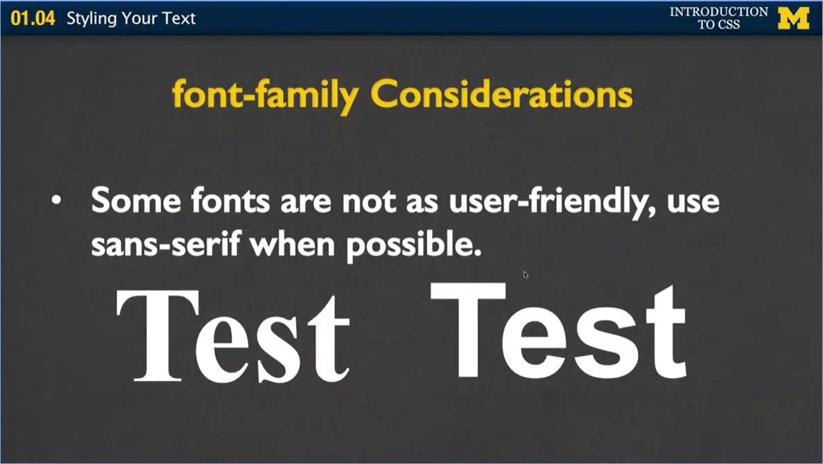 Font-family Considerations.