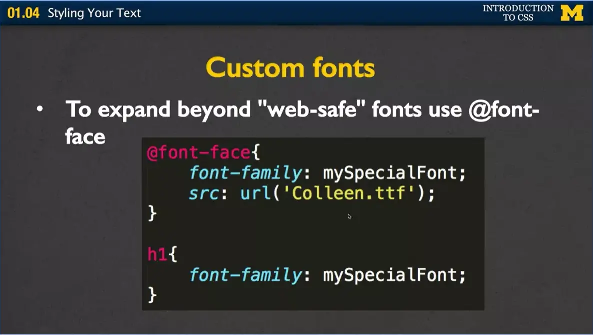 Custom Fonts.