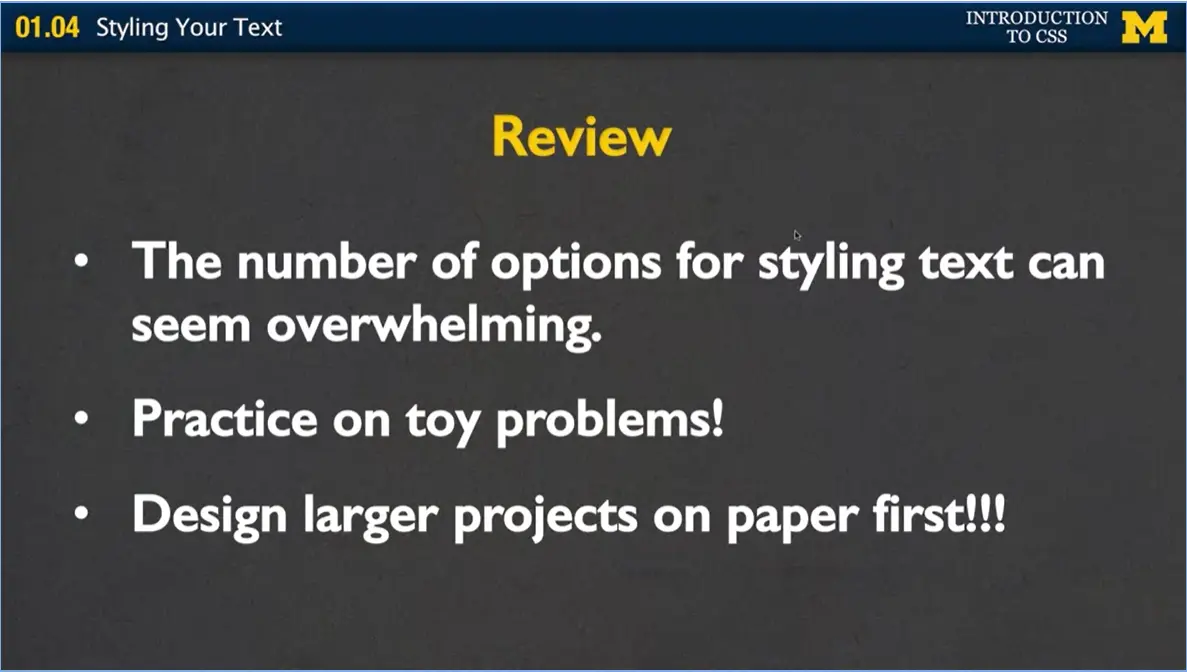 1.04 Review - Styling Your Text.