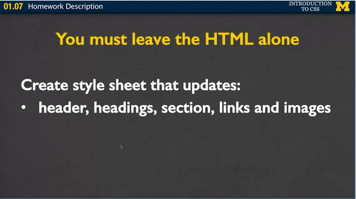 Leave HTML alone.