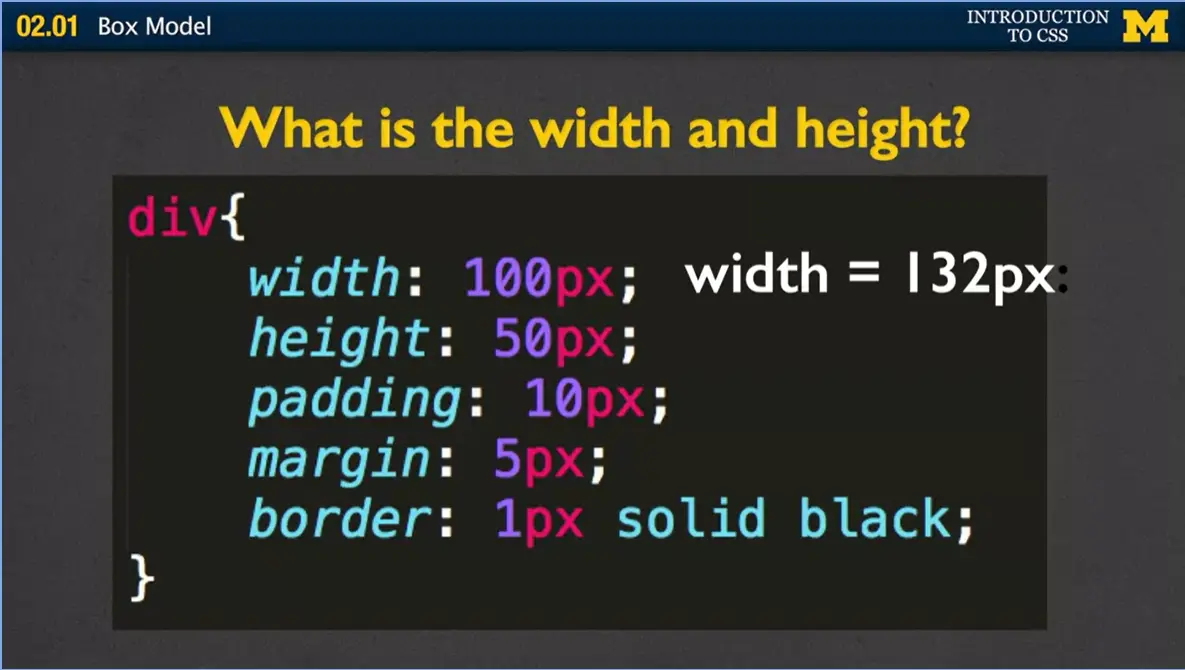 width = width + padding + margin + border * 2 each.