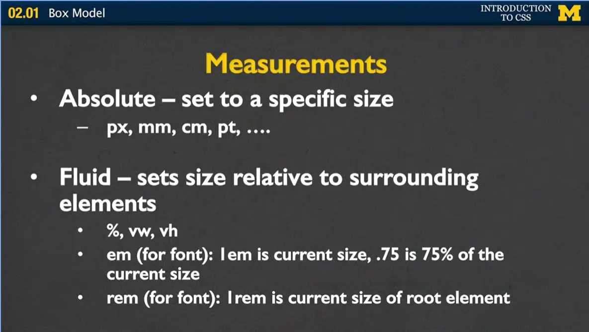 measurements