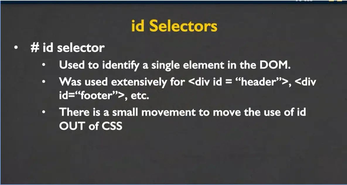 id Selectors, #1.