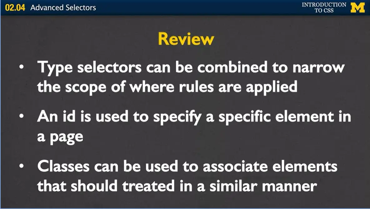 2.04 Review: Advanced Selectors.