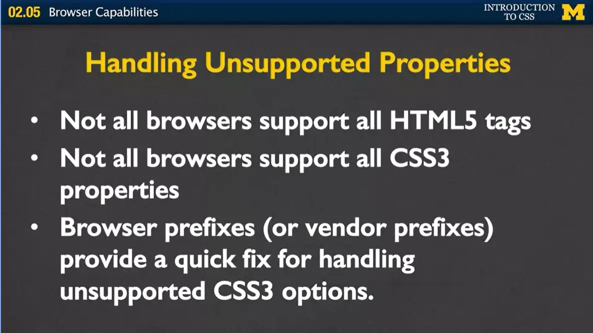 Handling Unsupported Properties.