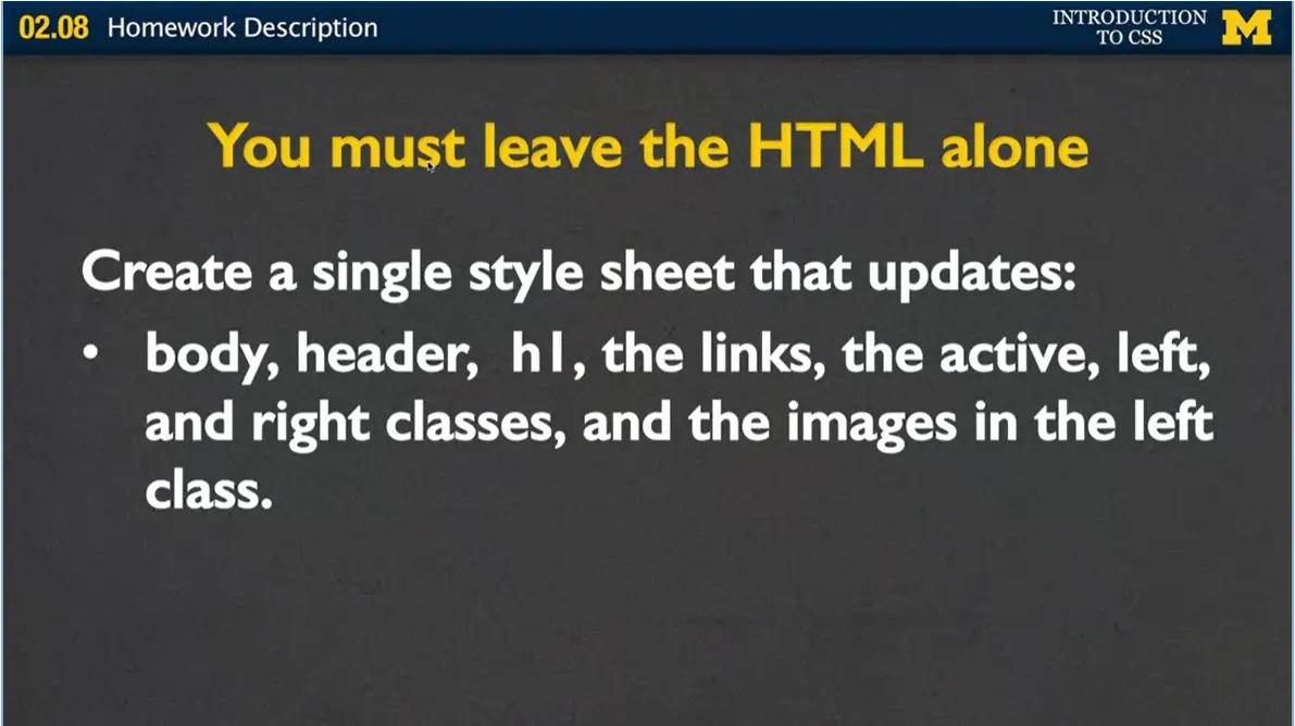 Leave the HTML Alone.