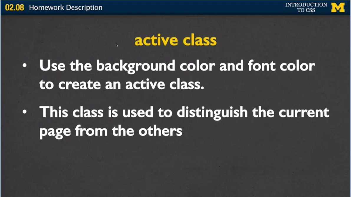 Active class.