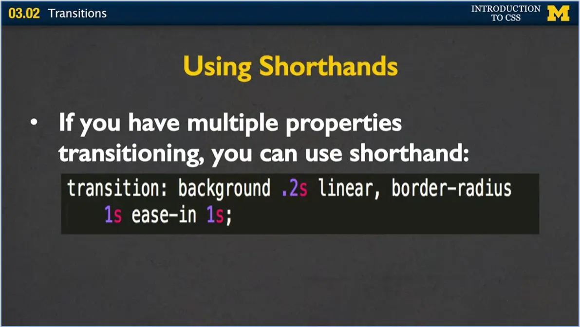 Using shorthands.